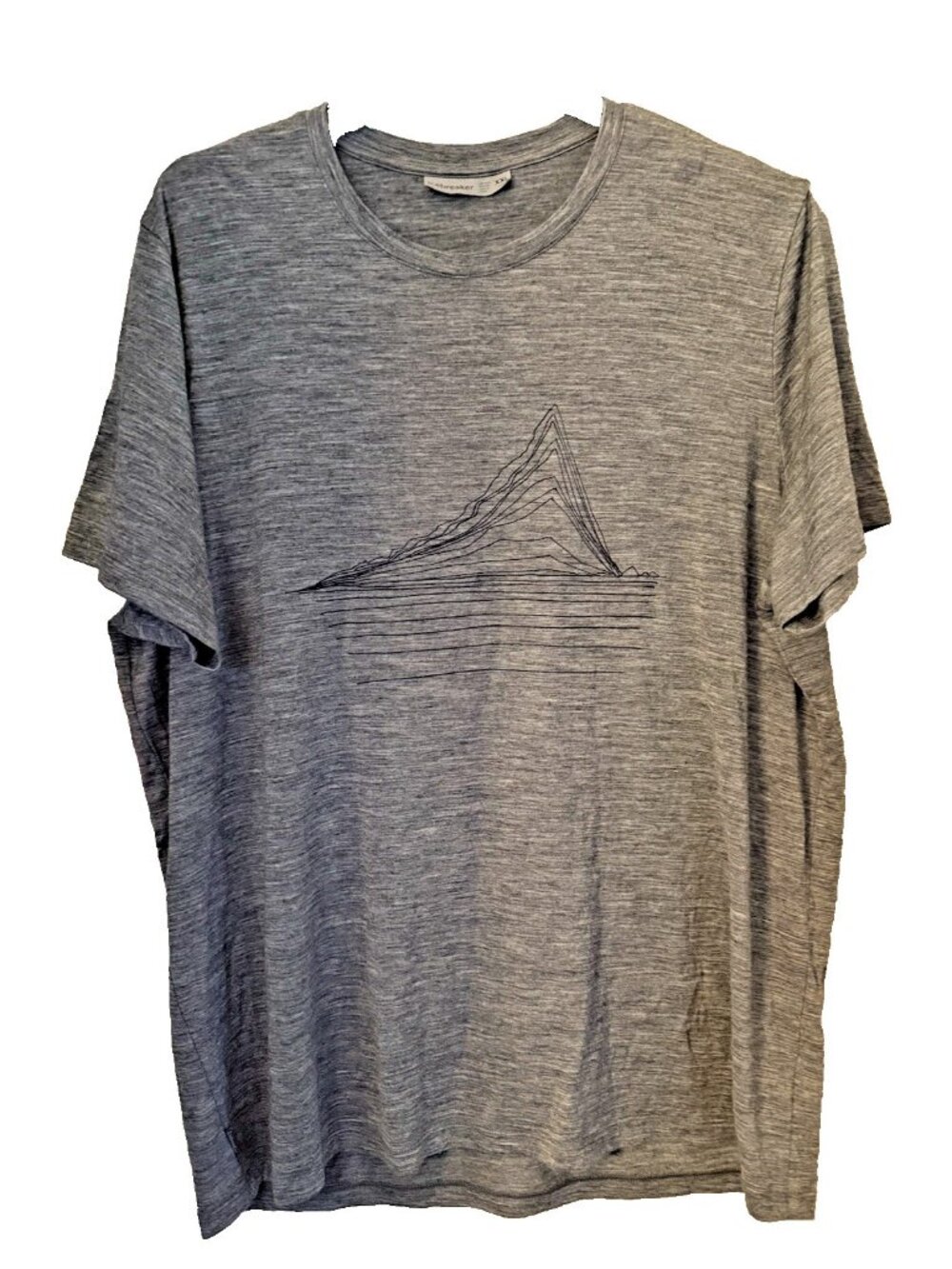Icebreaker Spector Short Sleeve Crewe TShirt Merino Wool Base Layer Gray 2XL XXL